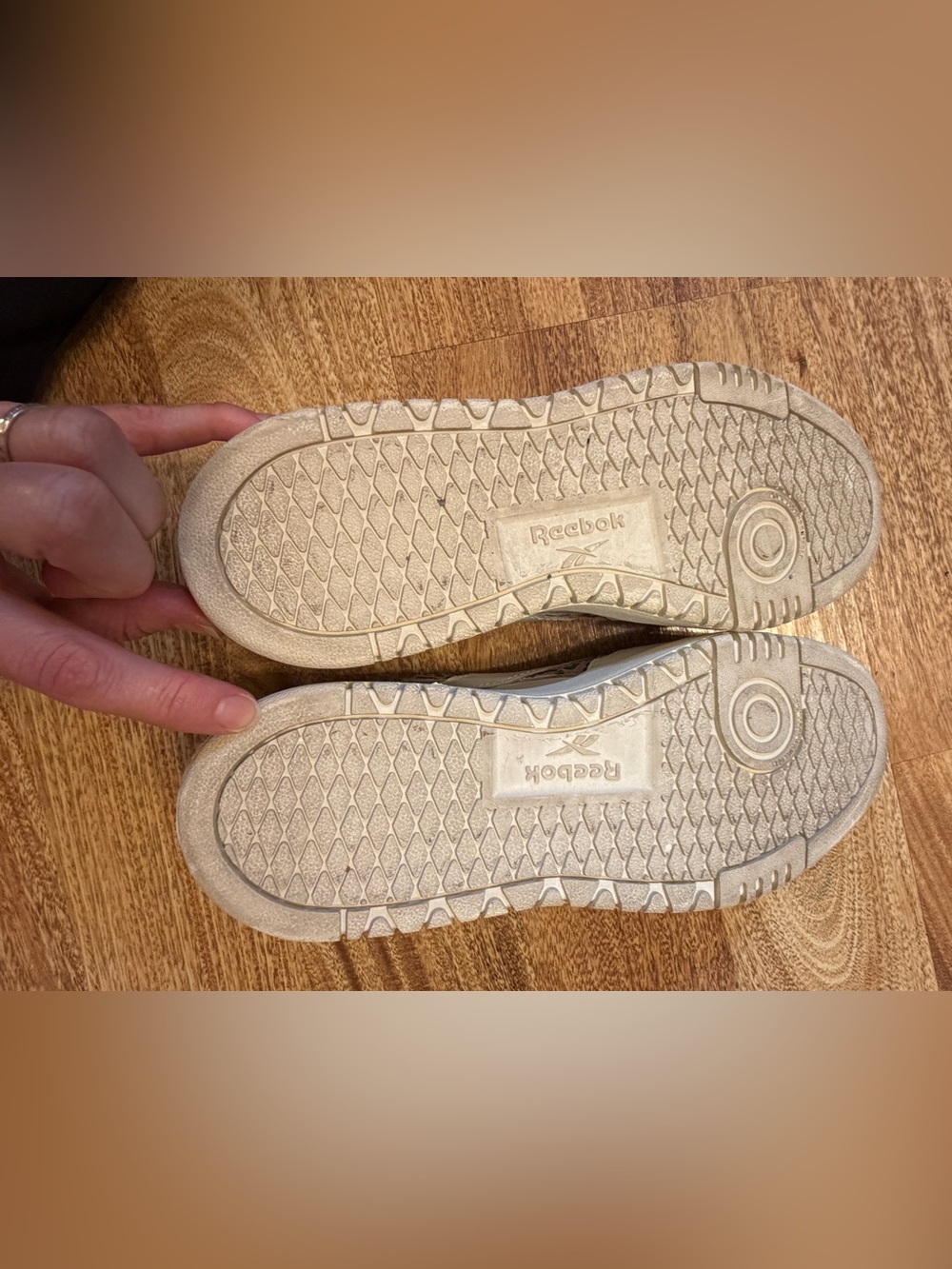 Reebok Women’s Cream/Leopard Accent Low-Top Sneakers - Picture 4 of 6